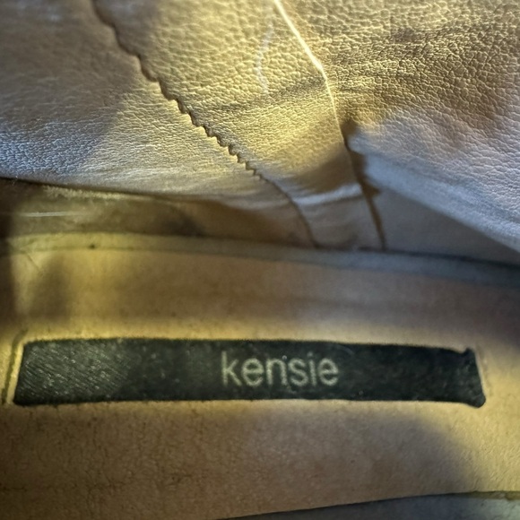 Kensie Fall Grey Suede Open Toe Boots - Picture 5 of 6